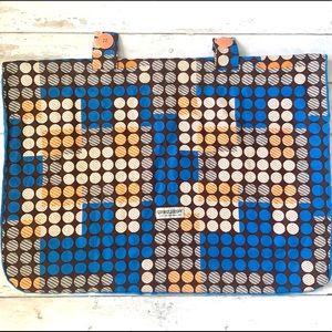 Baby Infant Carseat Cover Canopy Car Seat Blue Orange Blanket Geometric